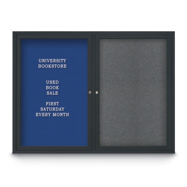 Corkboard, Med Grey/Bronze, 18" X 24"